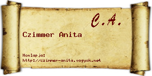 Czimmer Anita névjegykártya